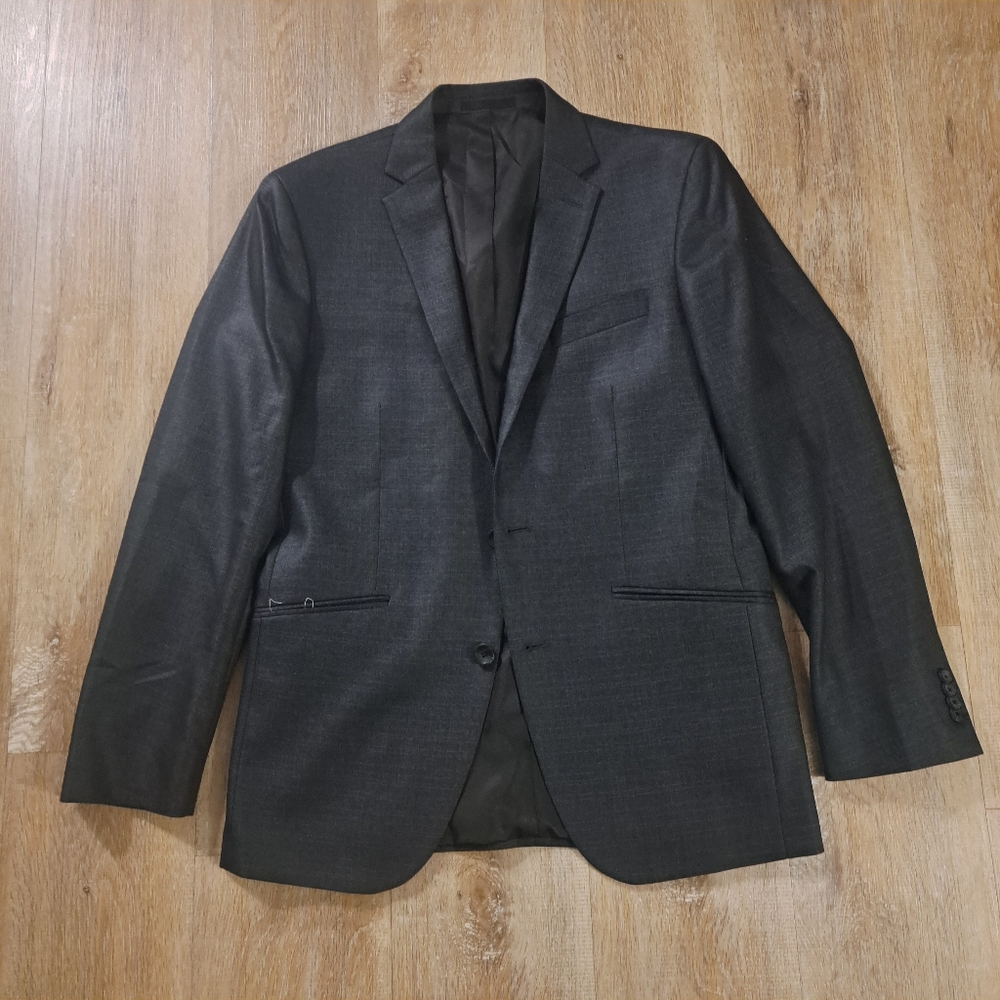 Reaction Kenneth Cole Techni-Cole Bluish Gray Lined Classic Men's Blazer 36-38